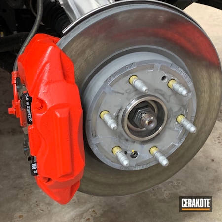 Powder Coating: Automotive,STOPLIGHT RED C-143,Chevy,More Than Guns,Brake Calipers