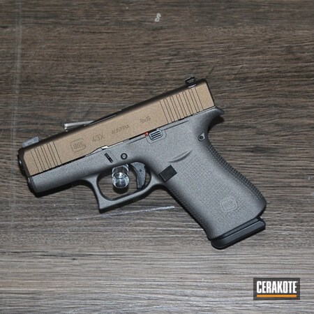Powder Coating: 9mm,Midnight Bronze H-294,Glock,S.H.O.T,Cerakote,Handguns,EDC,Tungsten H-237,43x,g43x