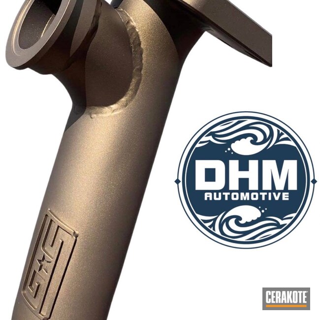 GrimmSpeed EWG UpPipe and Dump Tube Cerakoted using Burnt Bronze