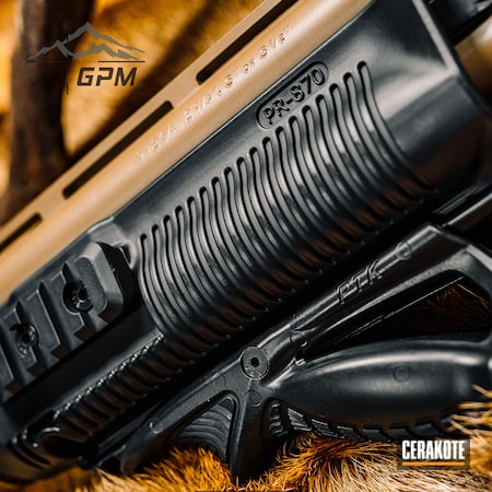 Powder Coating: M17 COYOTE TAN E-170,12 Gauge,EOTech,S.H.O.T,Pump-action Shotgun,Tactical Shotgun,Shotguns,Guns,870,Midnight E-110,Remington 870,Remington,Firearms