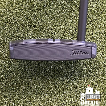 Powder Coating: Putters,Graphite Black H-146,Stone Grey H-262,Golf,Scotty Cameron,Putter,Checkered Flag,Checkered