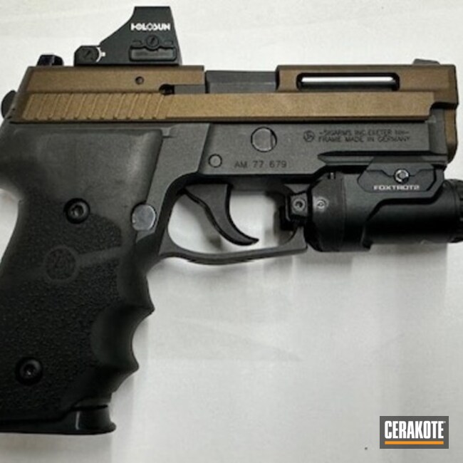 Sig P226 Coated With Cerakote In C-148, H-184 And Hir-146