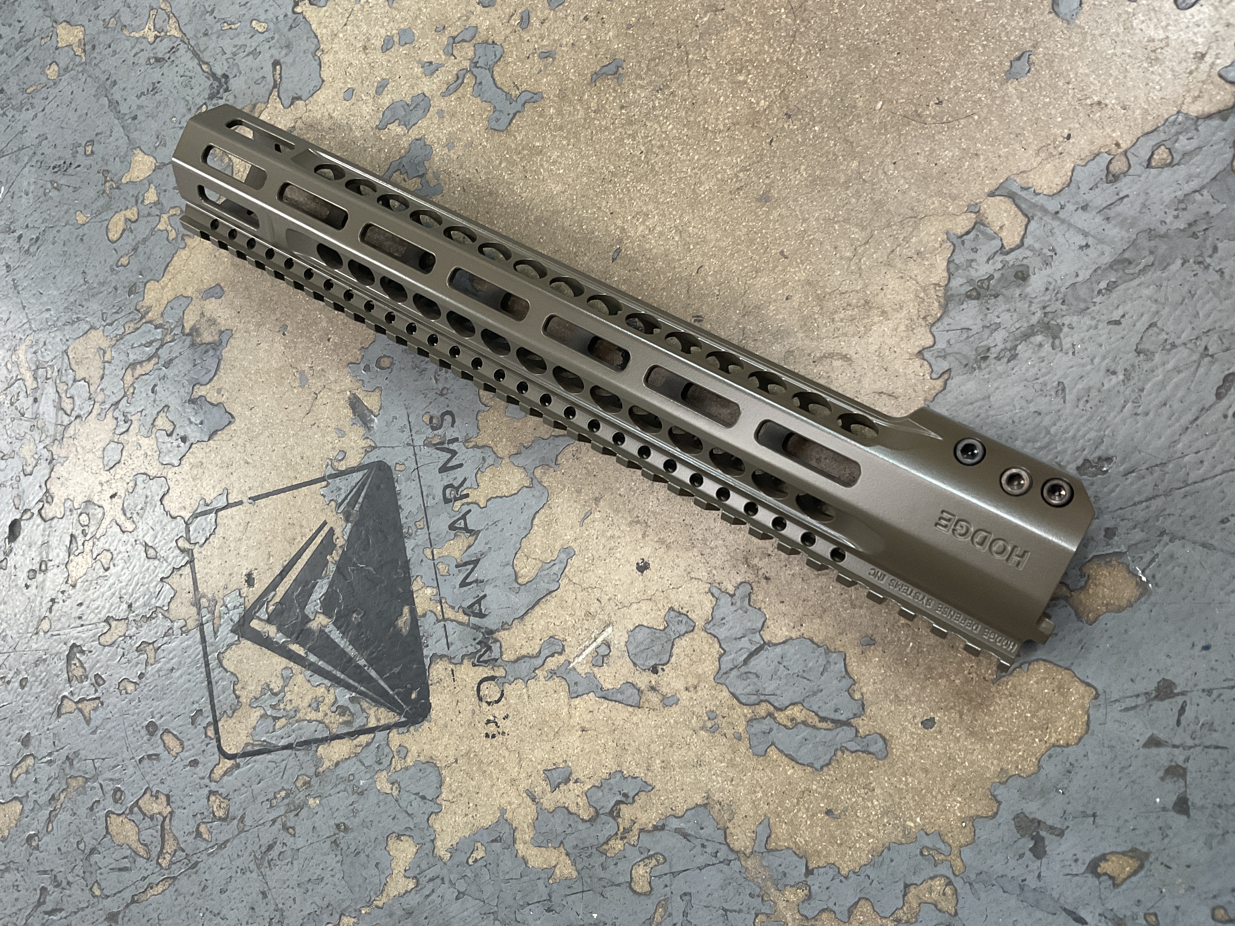 Barrett Rails Hodge Handguard finished with Titanium, Barrett® Bronze and FDE | Cerakote