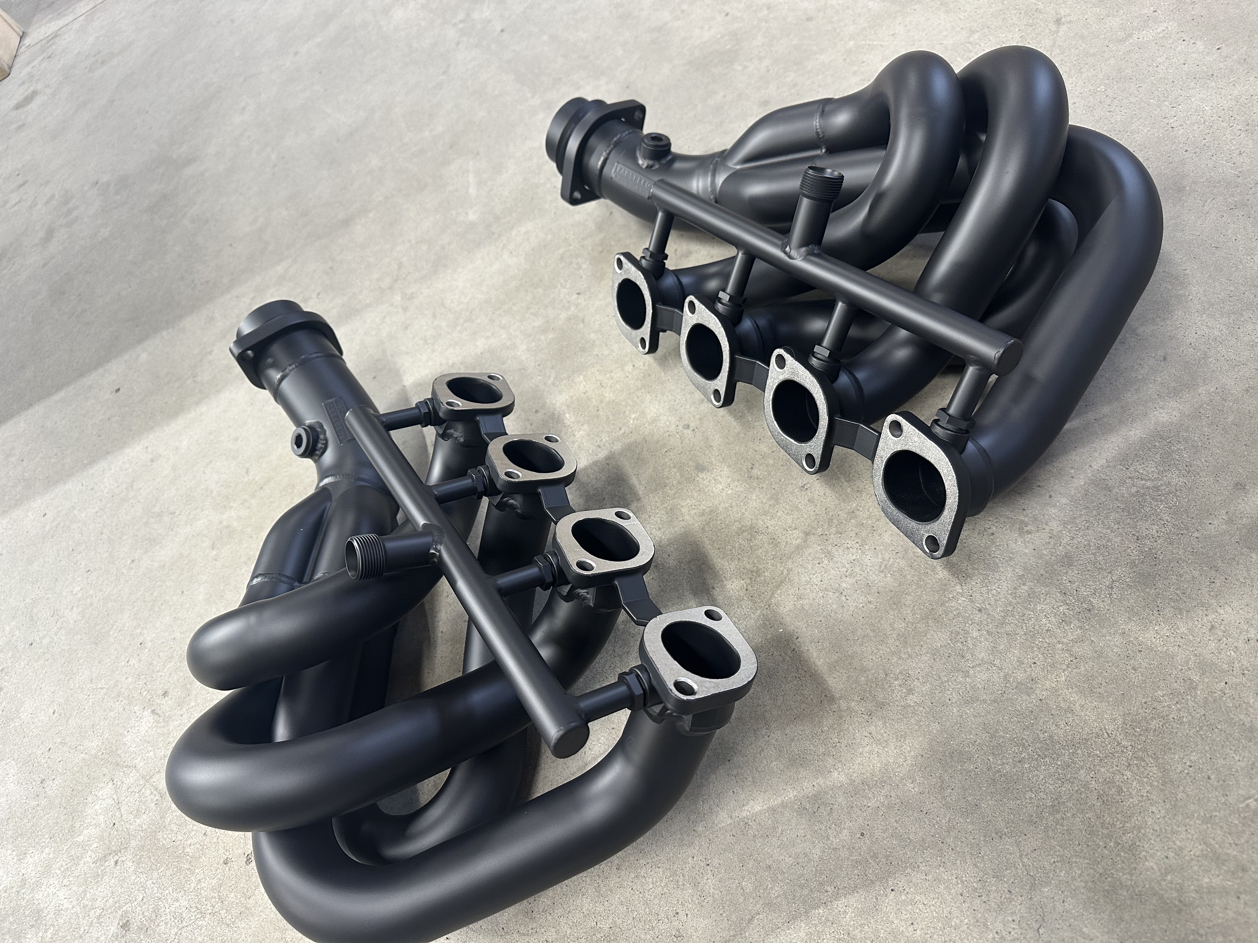 V8 Headers Cerakoted in Glacier Black | Cerakote