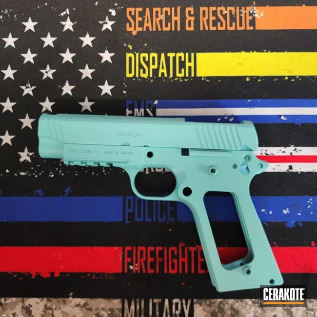 Girsan 1911 Coated With Cerakote In Robin's Egg Blue