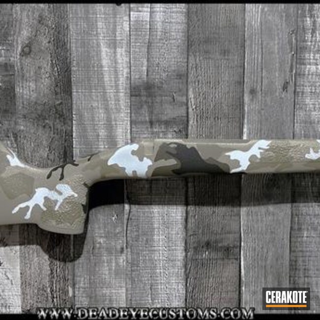 Bolt Action Stock Coated With Cerakote In H-242, H-304, H-146 And H-214