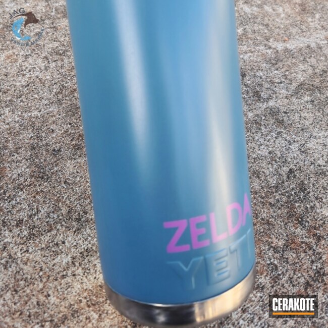 Zelda Yeti Rambler Coated With Cerakote In H-197 And H-401
