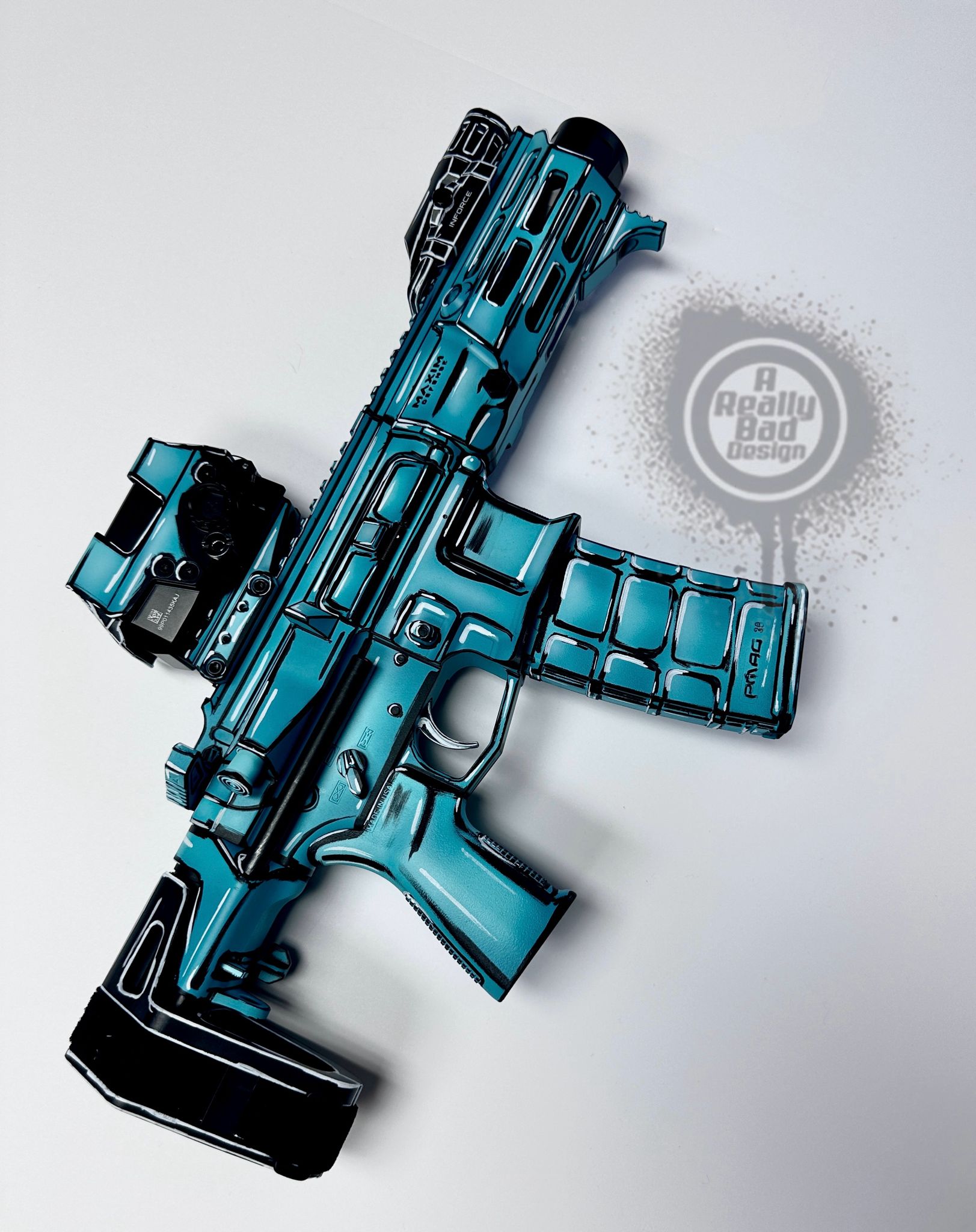 Blue Comic Custom Cartoon Style | Cerakote