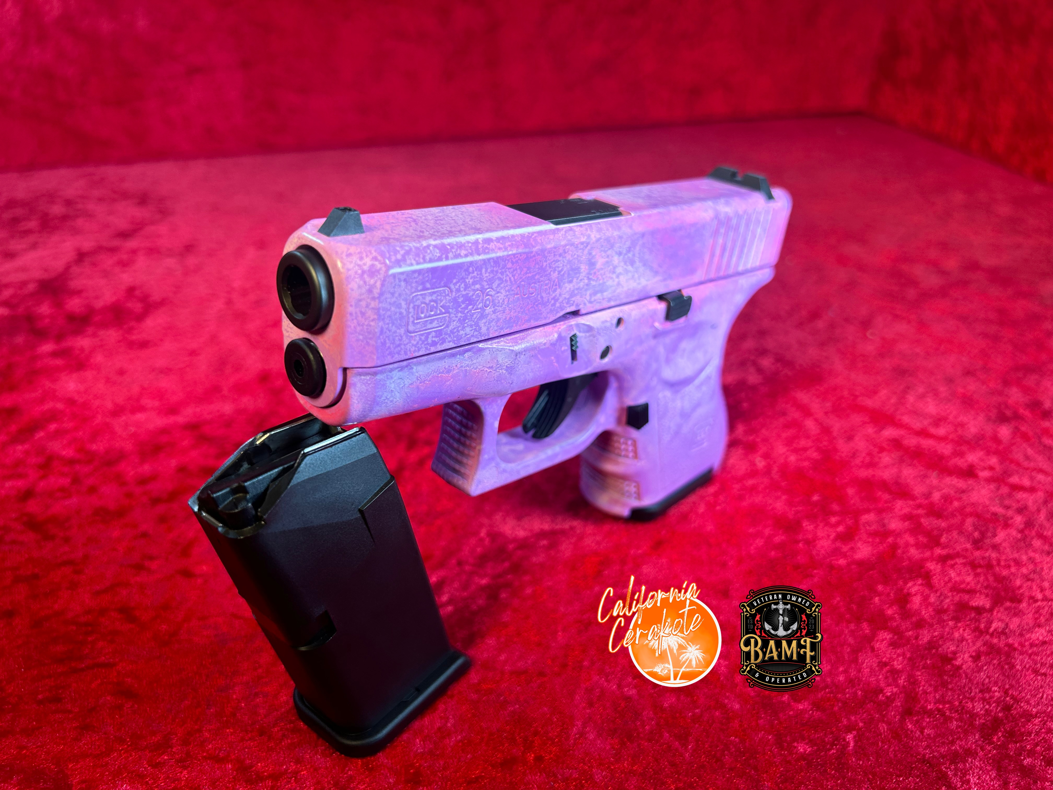 Pink G26 finished in H-244, H-297 and H-332 | Cerakote