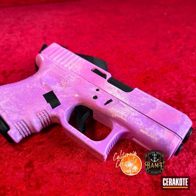 Pink G26 Coated With Cerakote In H-244, H-297 And H-332