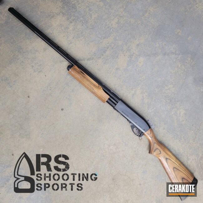 Remington 870 Coated In H-146 Graphite Black