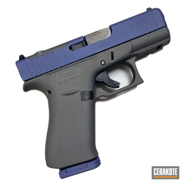 G43x Mos Coated With Cerakote In Wild Purple And Tactical Grey