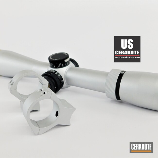 Leupold Scope And Talley Rings Cerakoted In Satin Aluminum