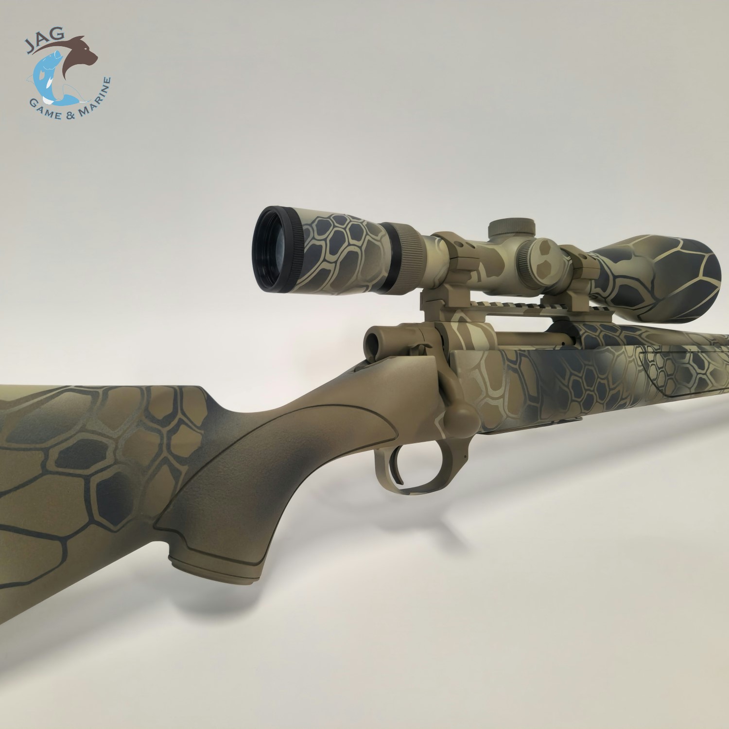 Custom Kryptek Camo on entire Howa rifle | Cerakote