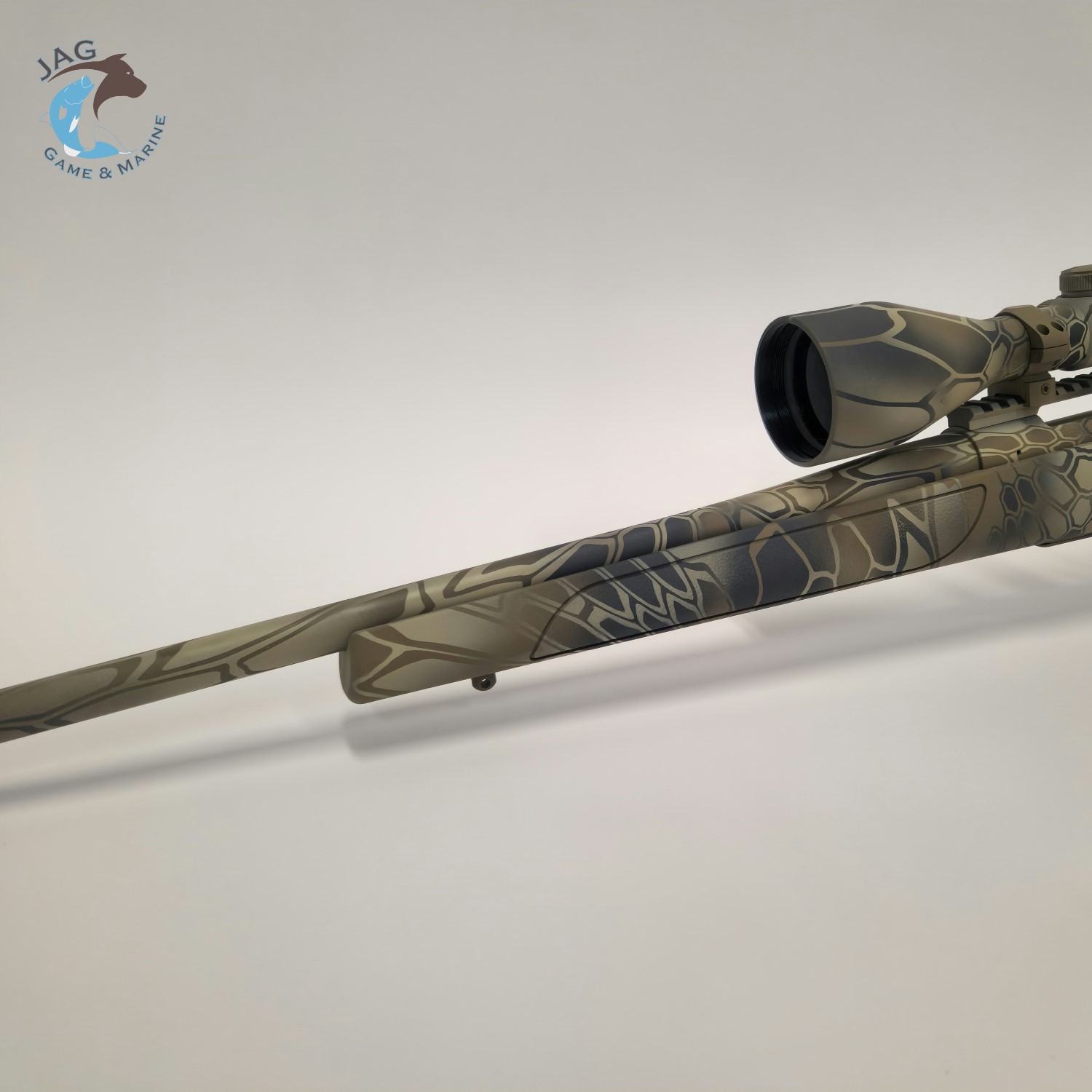 Custom Kryptek Camo on entire Howa rifle | Cerakote
