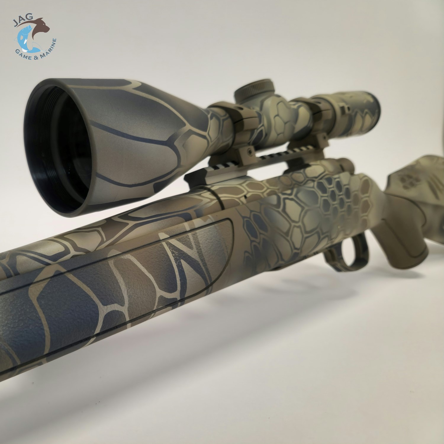 Custom Kryptek Camo on entire Howa rifle | Cerakote
