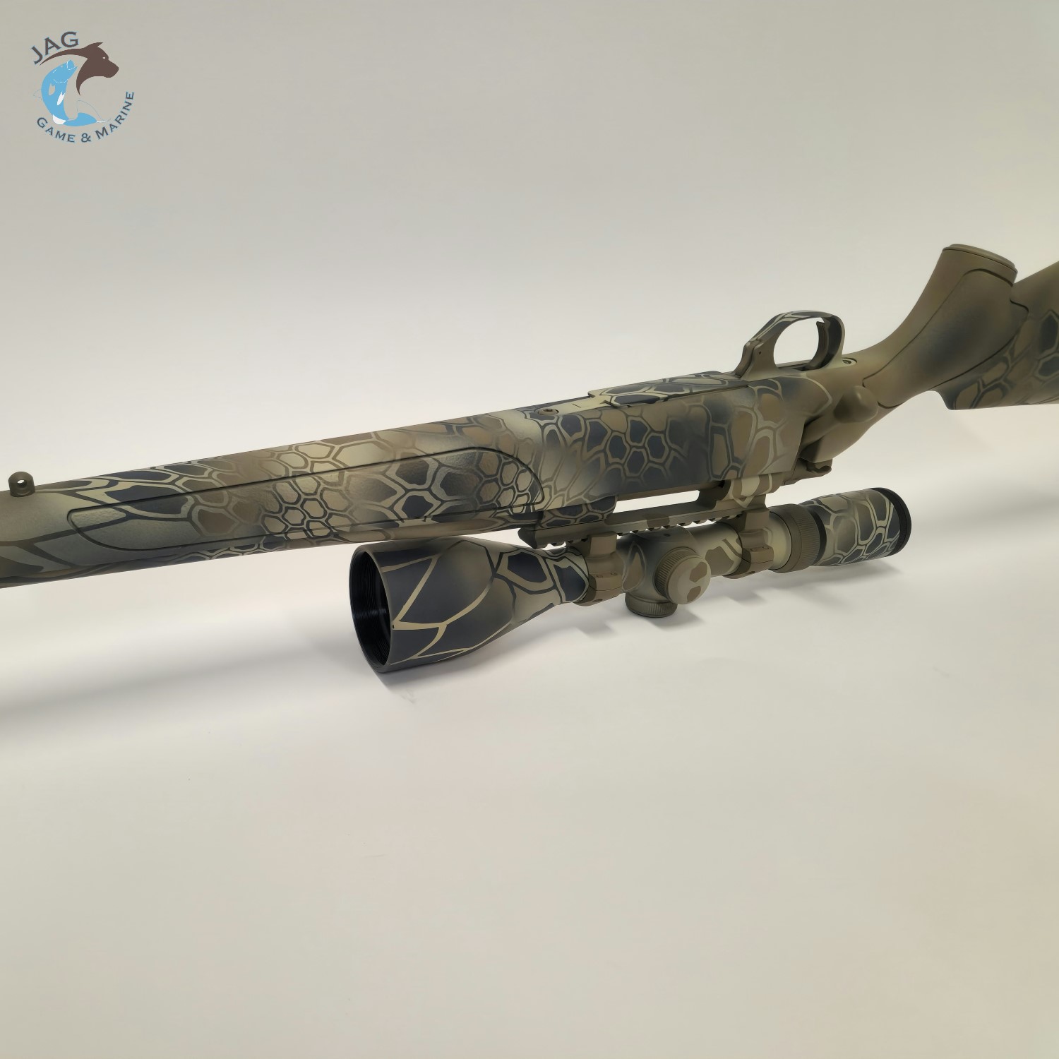 Custom Kryptek Camo on entire Howa rifle | Cerakote
