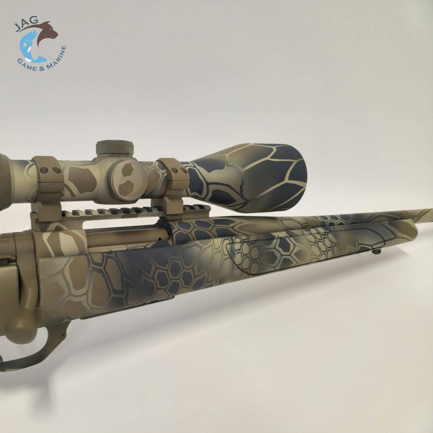 Custom Kryptek Camo on entire Howa rifle | Cerakote