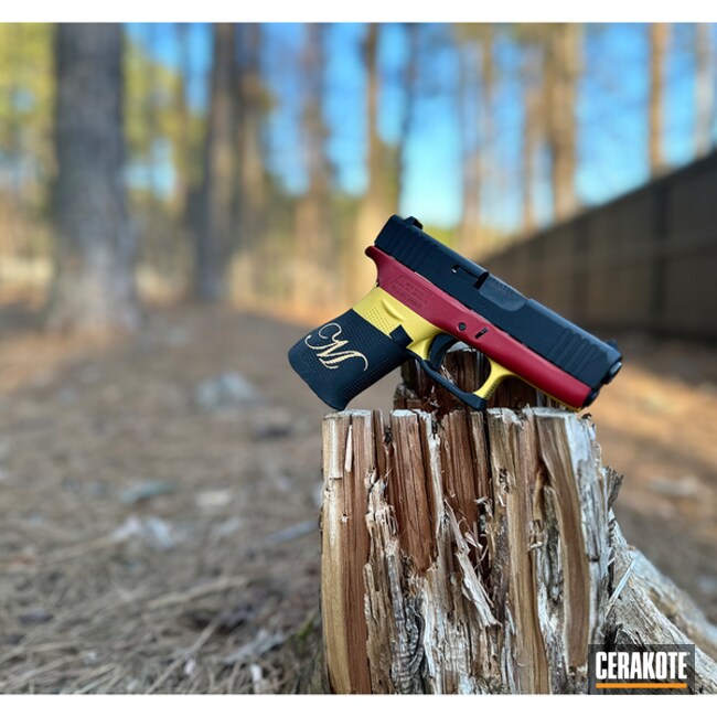 Glock 43x Coated With Cerakote In H-190, H-317, H-306 And H-122