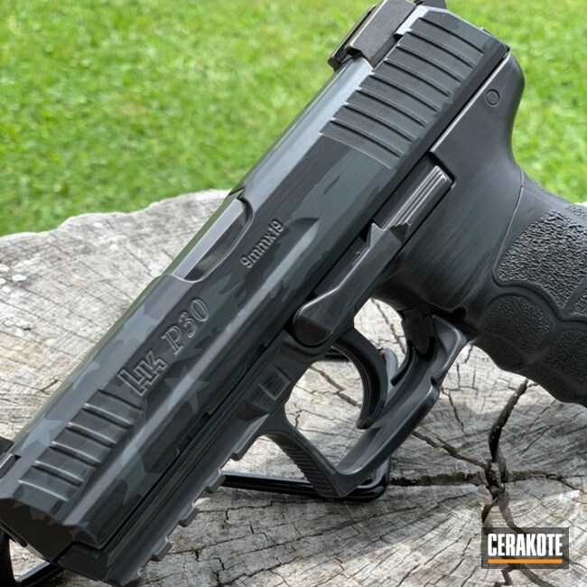 Hk P30 Coated With Cerakote In H-146 And H-304