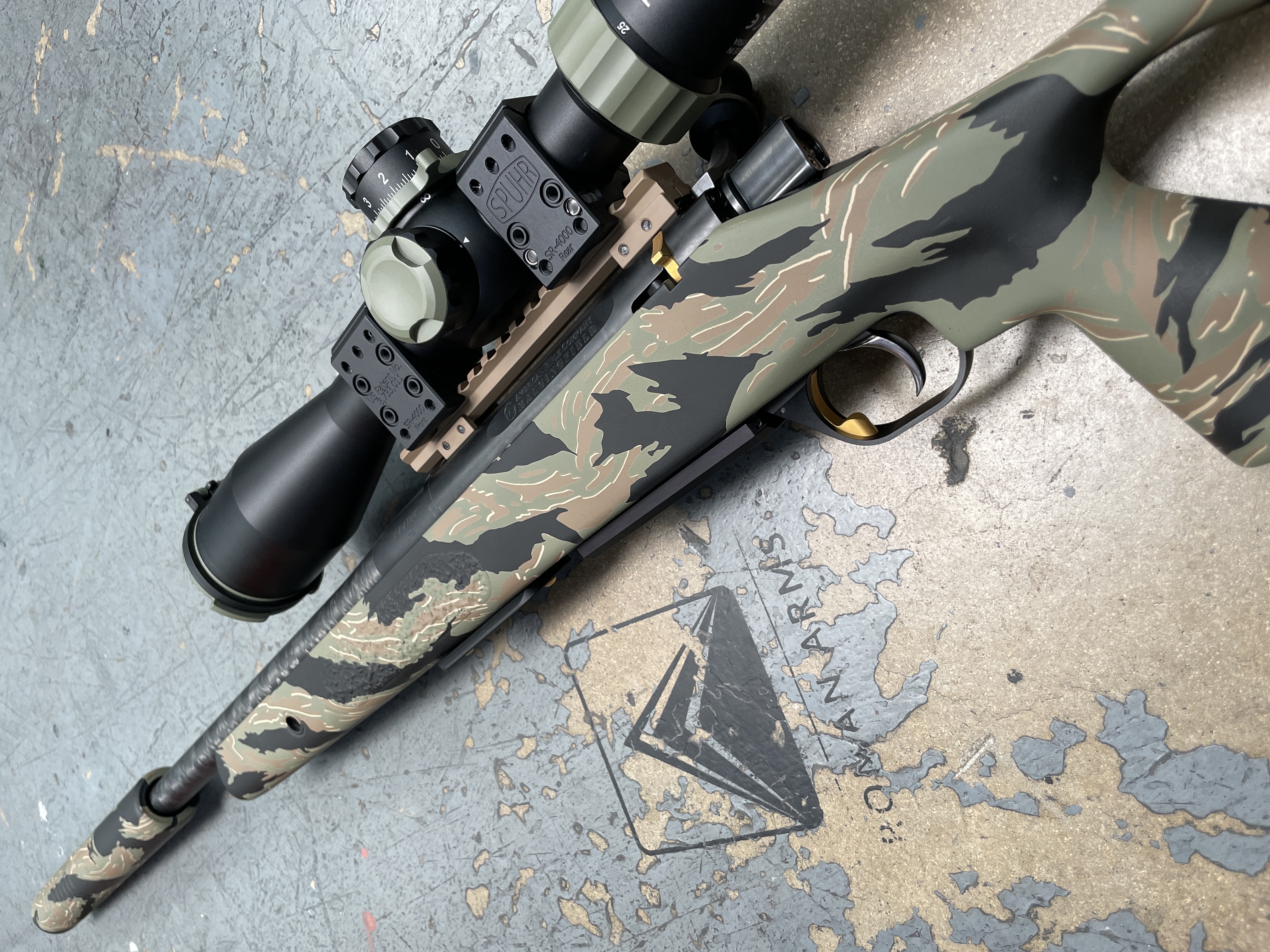 Hunting Rifle in a Hazel Green, Light Sand and Graphite Black Finish ...