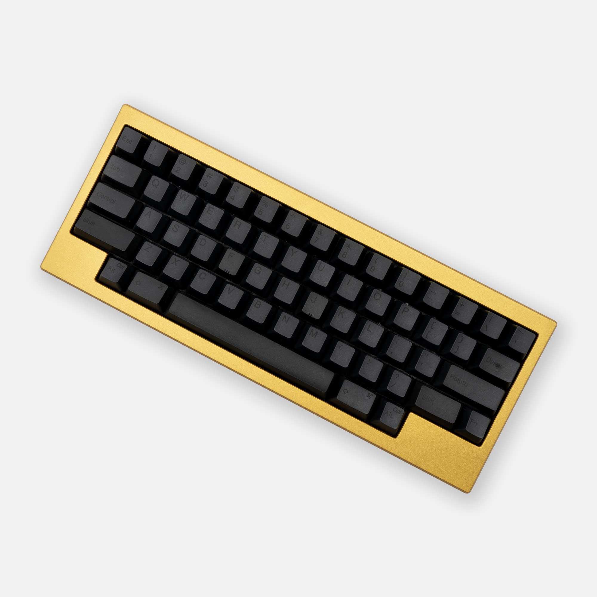 Custom Color Keyboard Live Oak - Custom Mechanical Keyboard Sprayed in FX-113 Gold | Cerakote