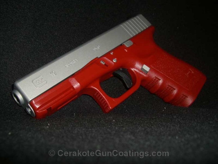 H221 Color H-151 Satin Aluminum with H-221 Crimson by Grant Hoskin | Cerakote