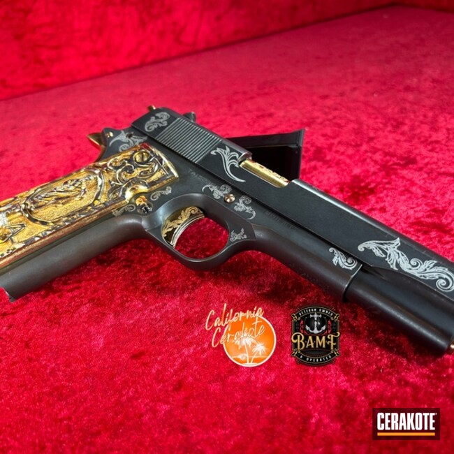Gold Plated 1911  Coated With Cerakote