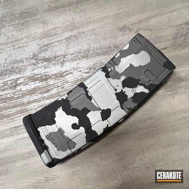Magpul Coated With Cerakote In Armor Black, Crushed Silver And Tungsten