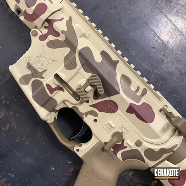 Duck Camo Coated With Cerakote In Fs Brown Sand, Chocolate Brown And Glock® Fde