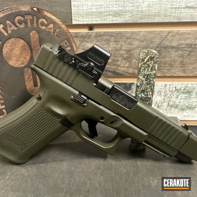 Glock 17 With Comp Coated With Cerakote