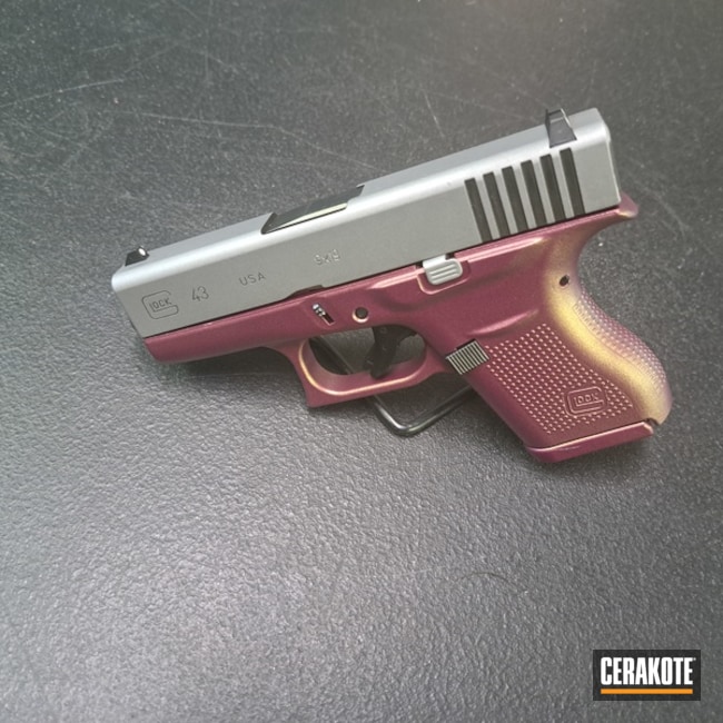 Black Cherry Glock Coated With Cerakote In H-319, E-250 And Fx-106