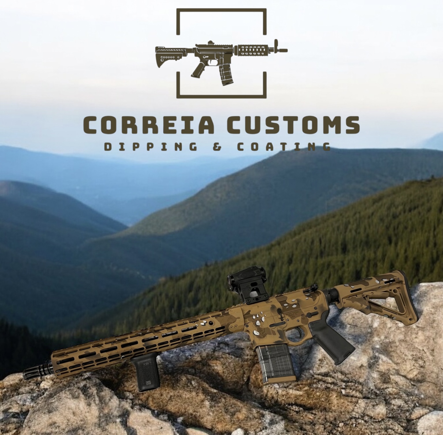 Chipped Coating Rifle AERO Build in Modified Chocolate Chip | Cerakote