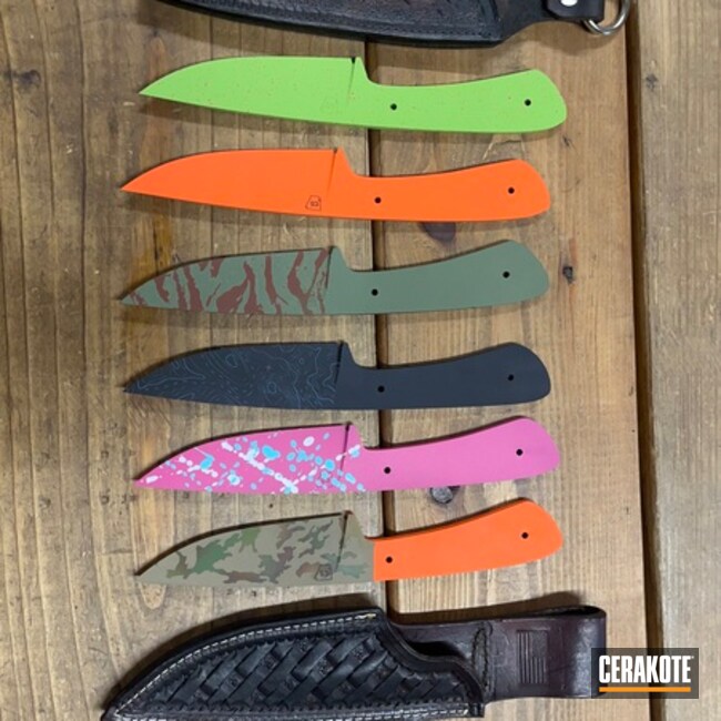 Custom Cerakoted Knives