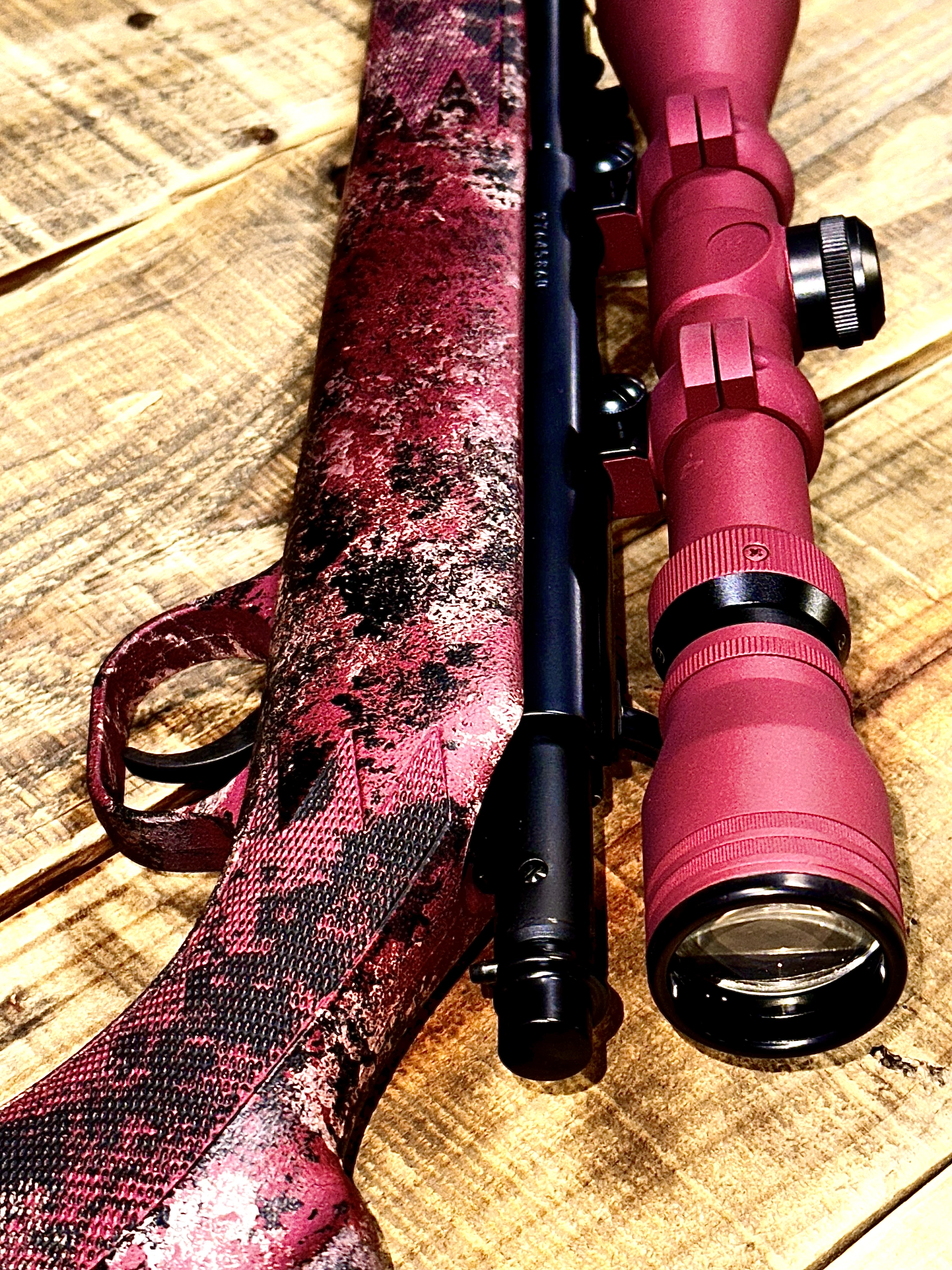 Rose Gold Rifle Cranberry Nightmare | Cerakote