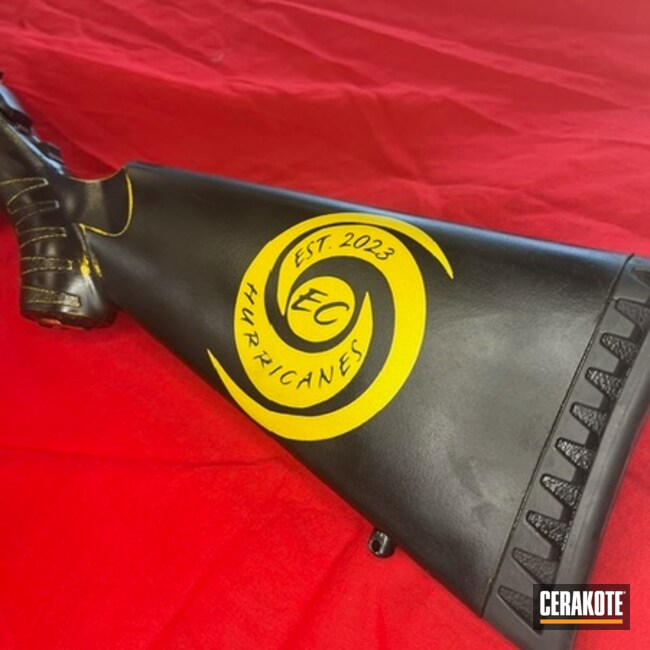 Bolt Action 7mm-08 Coated With Cerakote In H-190 And H-144