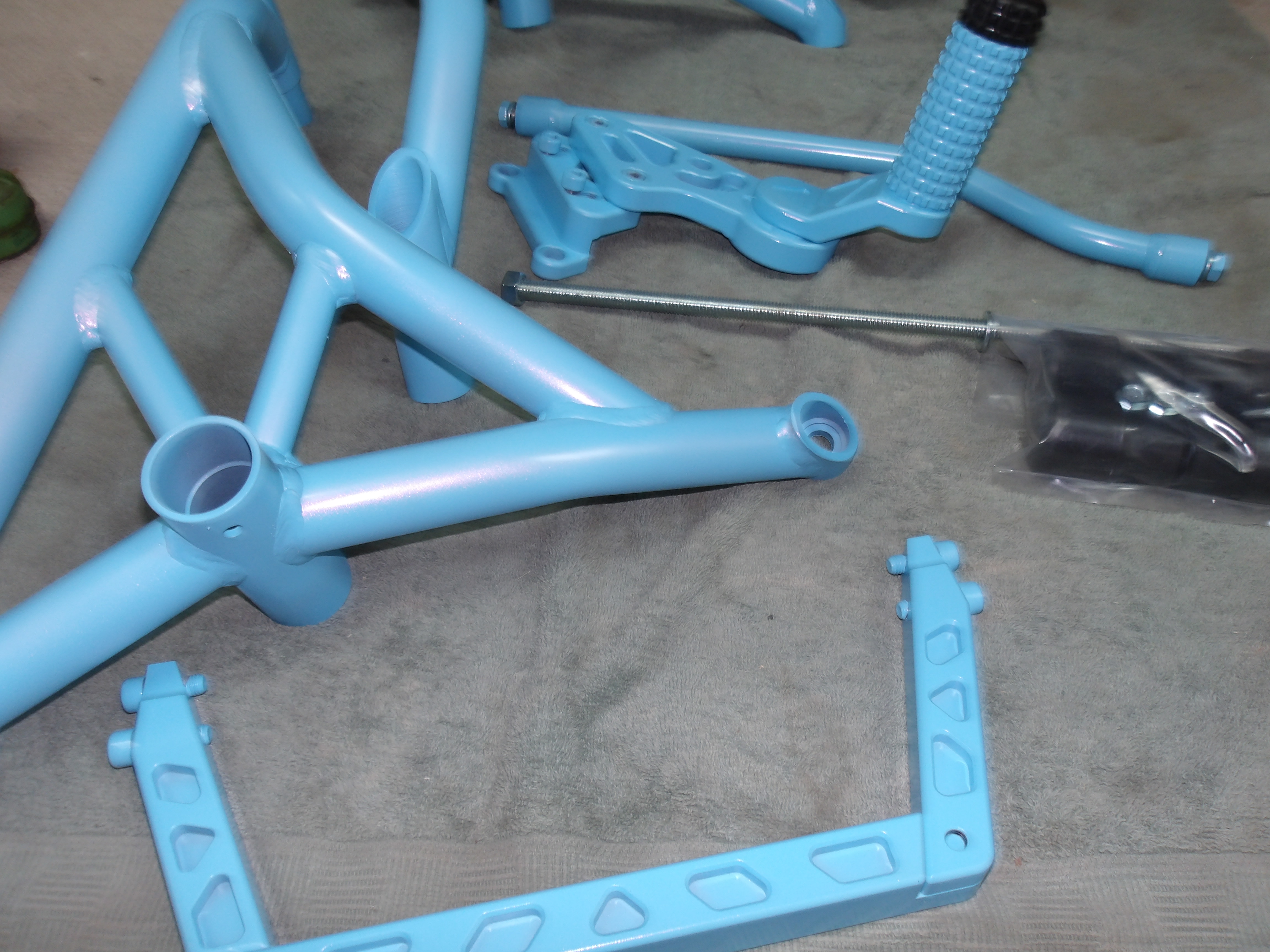 Motorcycle Rasberry ras blue crash bars | Cerakote