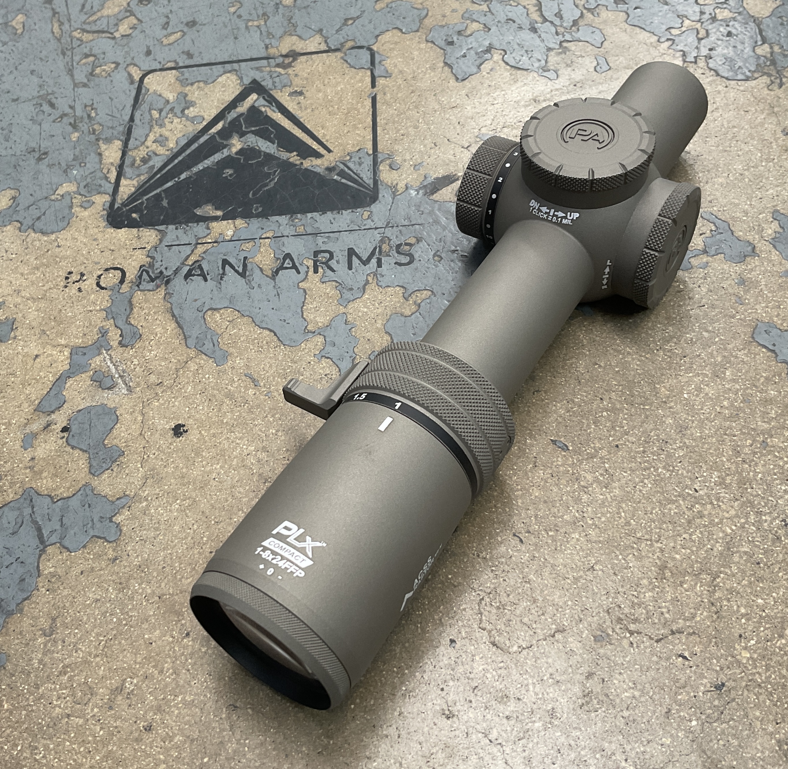 Primary Arms Plx Optic with a Earth and Gold Finish | Cerakote