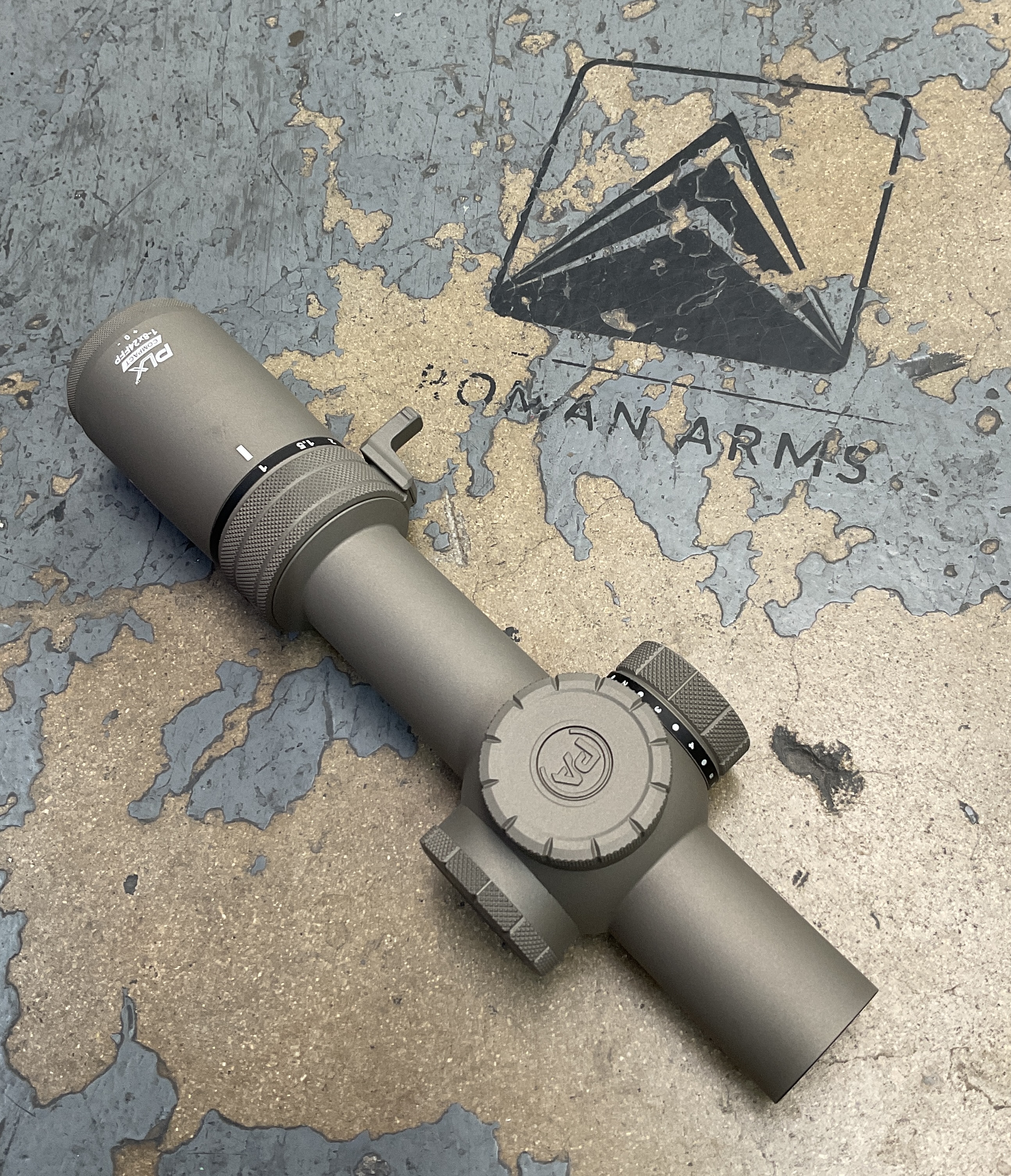 Primary Arms Plx Optic with a Earth and Gold Finish | Cerakote