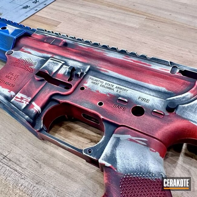 Ar-15 Distressed American Flag Design