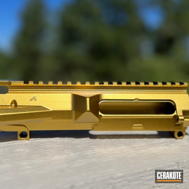 AR-10 Upper Receiver in FX Gold | Cerakote