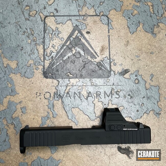 Glock 19 Coated With Cerakote In Armor Black