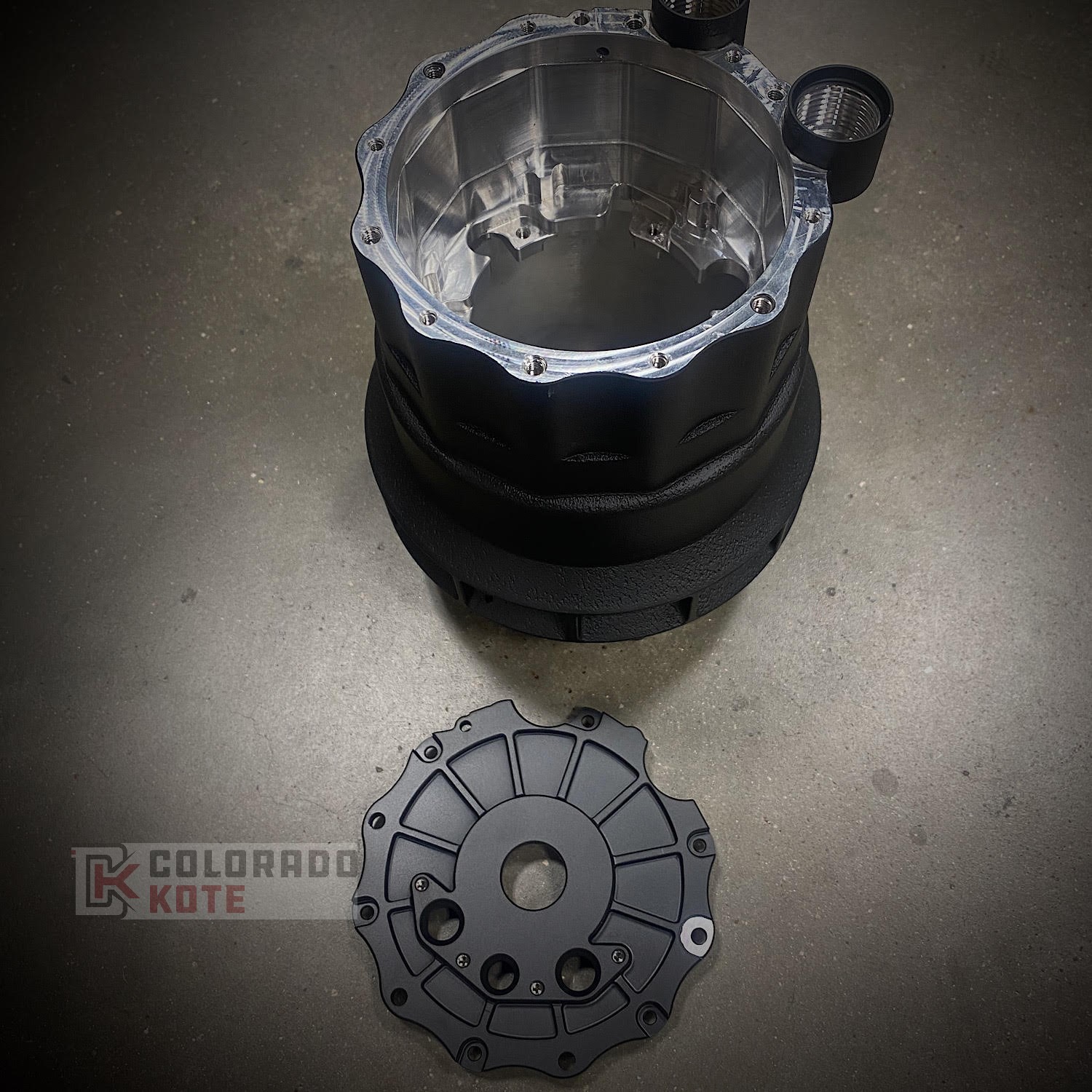 Graphite Apllicator Electric Motor Housing in H-146 Graphite Black | Cerakote