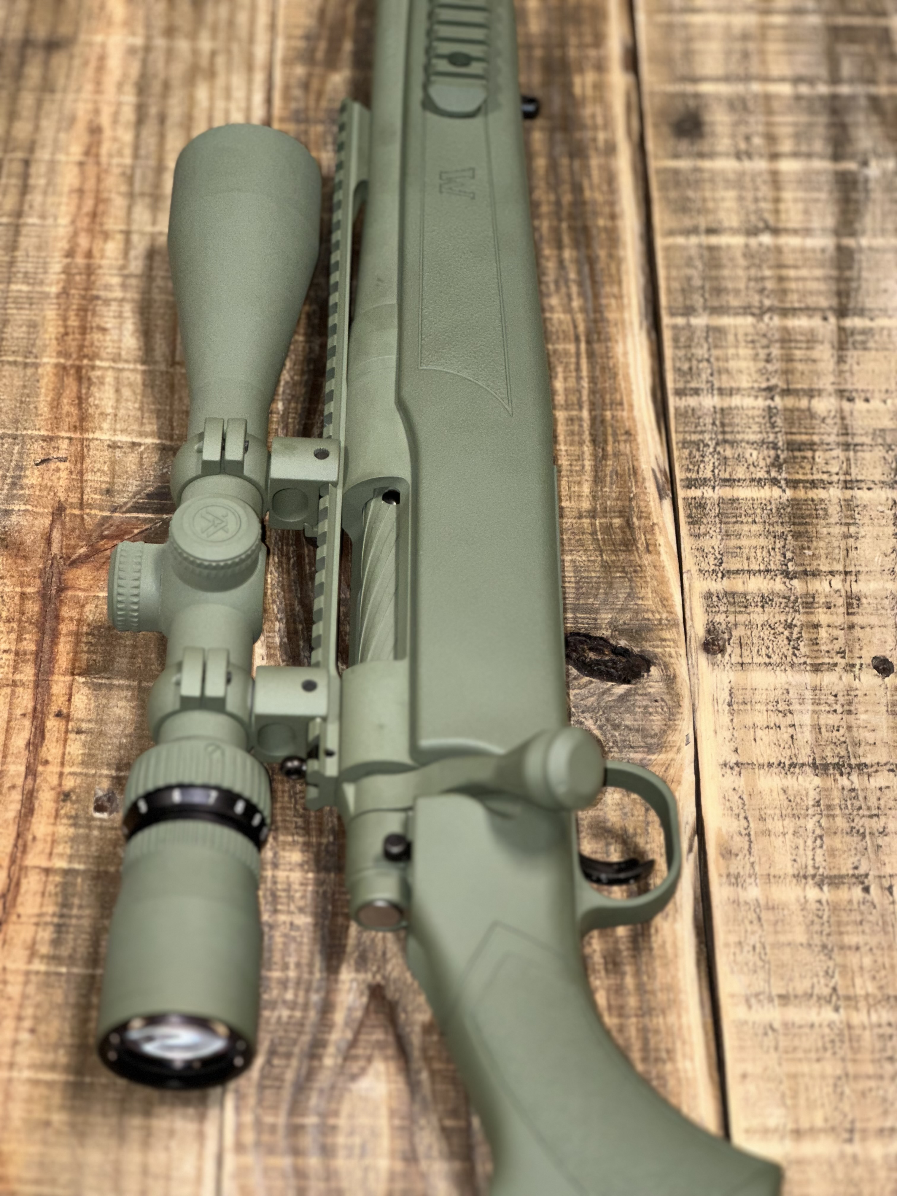 Bolt Action coated with a Camo® Dark Green Finish | Cerakote