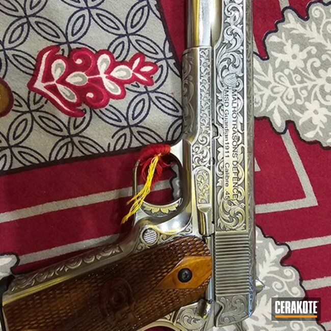 1911 Engraved Coated With Cerakote In H-170