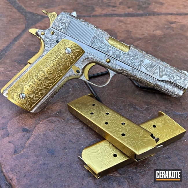 Aztec Theme Laser Engraved 1911