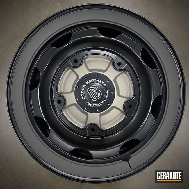 Custom Machined Rims For Dodge Power Wagon In H-109 Gloss Black, H-150 Savage Stainless, And H-210 Sig Dark Grey