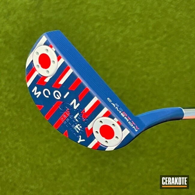 Scotty Top Gun Coated With Cerakote In Kel-tec® Navy Blue, Stormtrooper White And Ruby Red