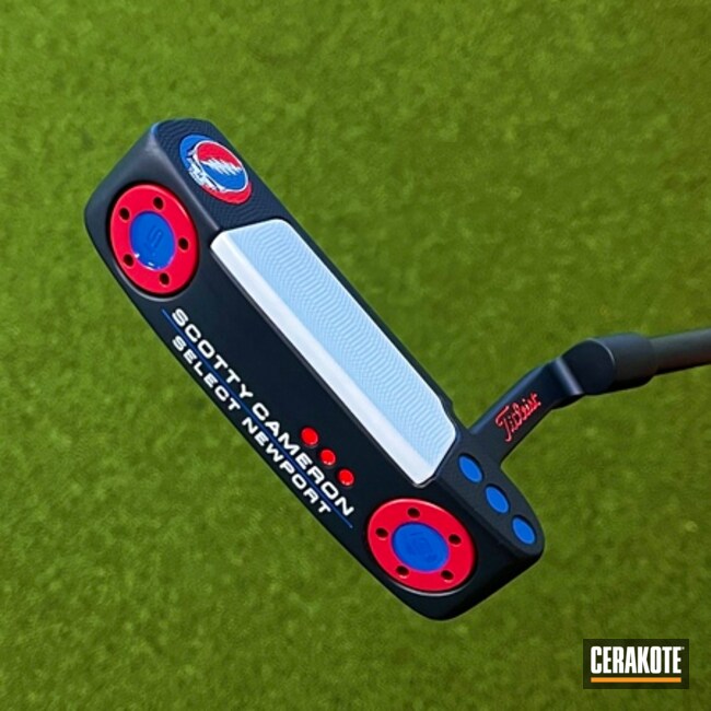 Grateful Dead Scotty Coated With Cerakote In Nra Blue, Graphite Black, Stormtrooper White And Usmc Red