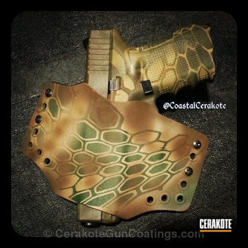 Cerakoted H-199 Desert Sand With H-200 Highland Green And H-267 Magpul Flat Dark Earth